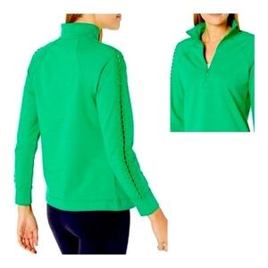 NWOT Pappagallo Long-sleeve Half Zip Funnel Neck - Kelly Green